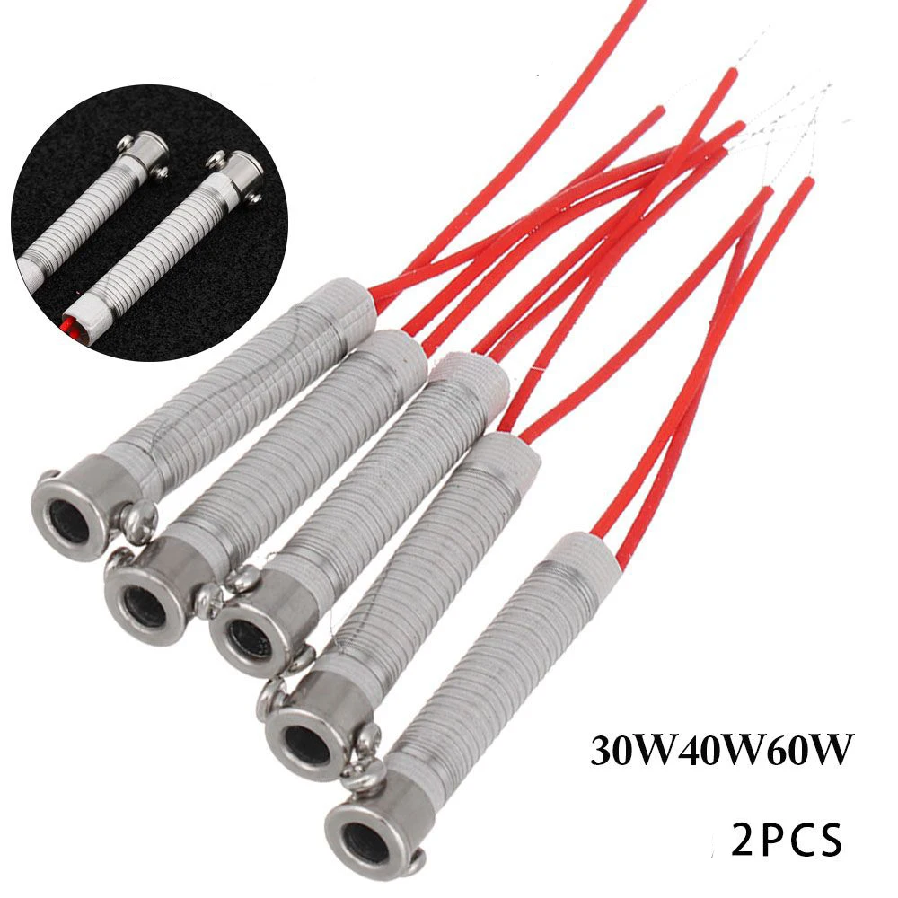 2pcs 220v 30w40w60w Soldering Iron Core Heating Element Replacement