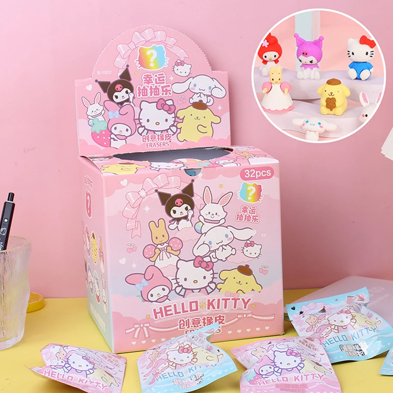 

Sanrio мультяшный Ластик резиновый 1 шт. кавайные канцелярские принадлежности для студентов Kuromi Hello Kitty 3d ластик инструменты для чистки подарки для школьников и детей