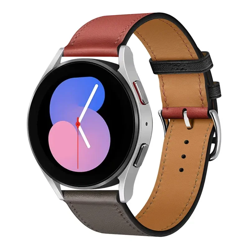 Premium Leather Watch Band Strap - Sporty and Elegant Design, 20-22mm Adjustable Size,