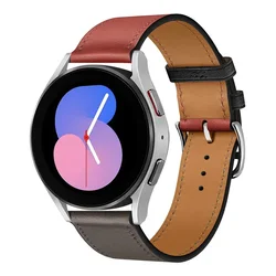 Premium Leather Watch Band Strap - Sporty and Elegant Design, 20-22mm Adjustable Size, for Galaxy 5-5 pro (15 black red gray)