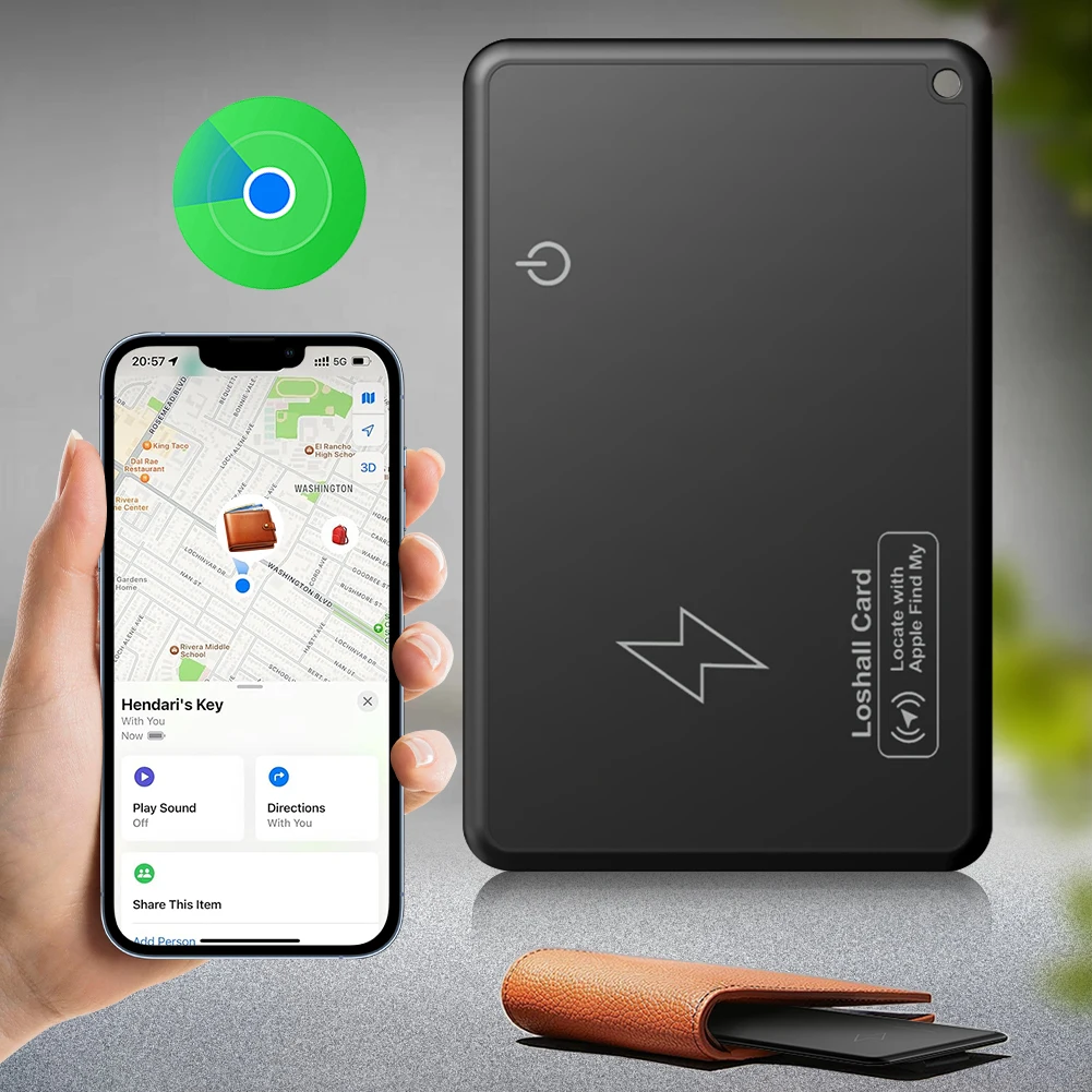 Gps Tracker Gps Locator Wireless Charging Thin GPS Item Finder Waterproof Work For Apple Find My App