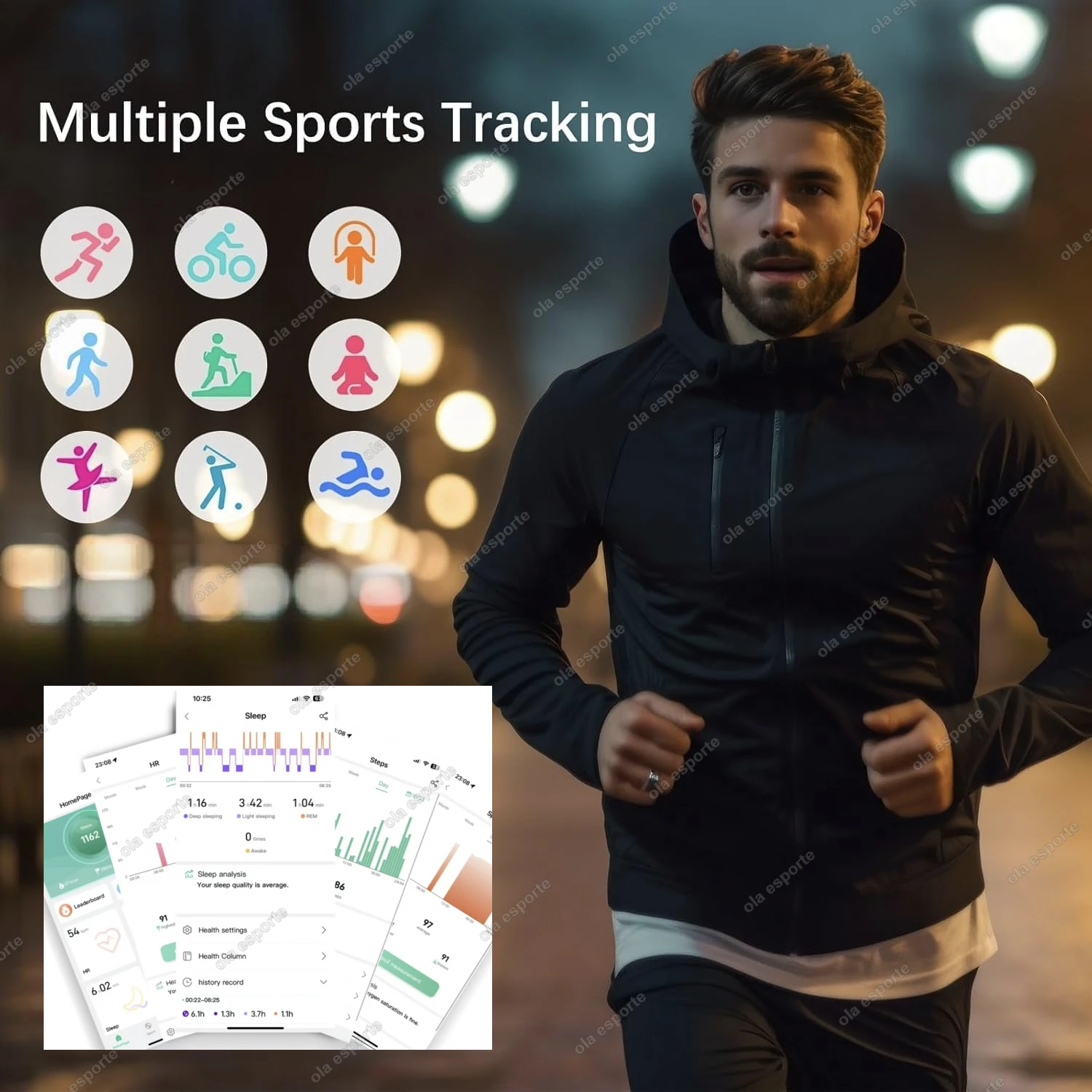 2025 New Smart Ring Men Women, Heart Rate and Blood Oxygen Monitor Smart Ring IP68 & 5ATM Waterproof Ring Multi-sport Mode Ring 5