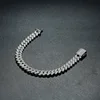 WUIHA Hip Hop 925 Sterling Silver Lab Sapphire High Carbon Diamonds 8.3 MM Cuban Bangle Bracelet Tennis Fine Jewelry Wholesale 3