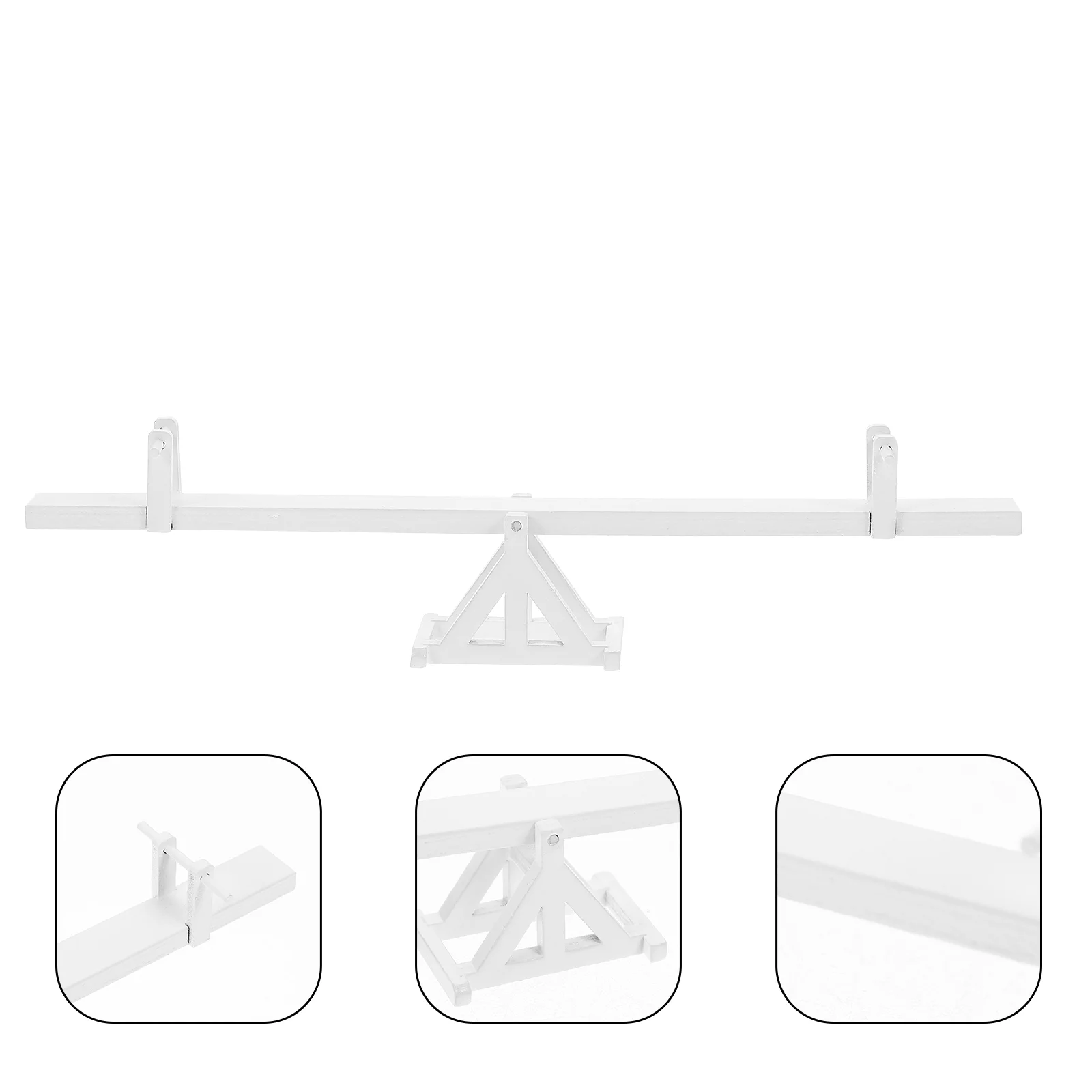 

Dollhouse Seesaw Playground Miniature Fairy Village Wood Model Mini Furniture Doll House Micro Landscape White