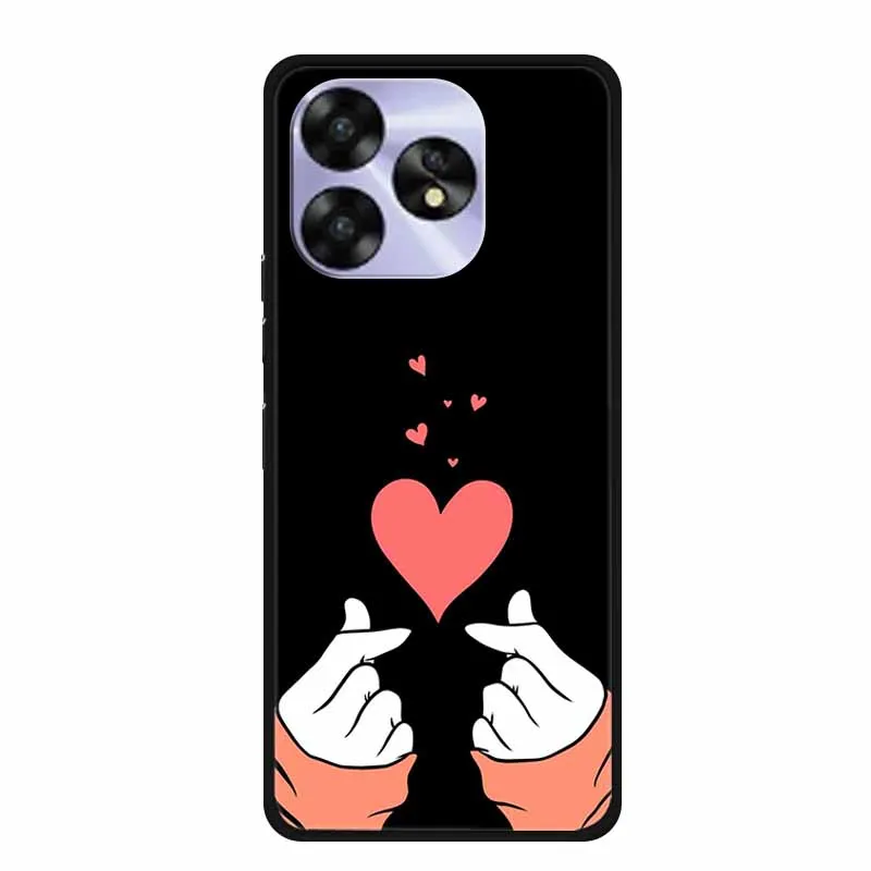 Umidigi A15 Series Black Cat Design Soft TPU Phone Cover
