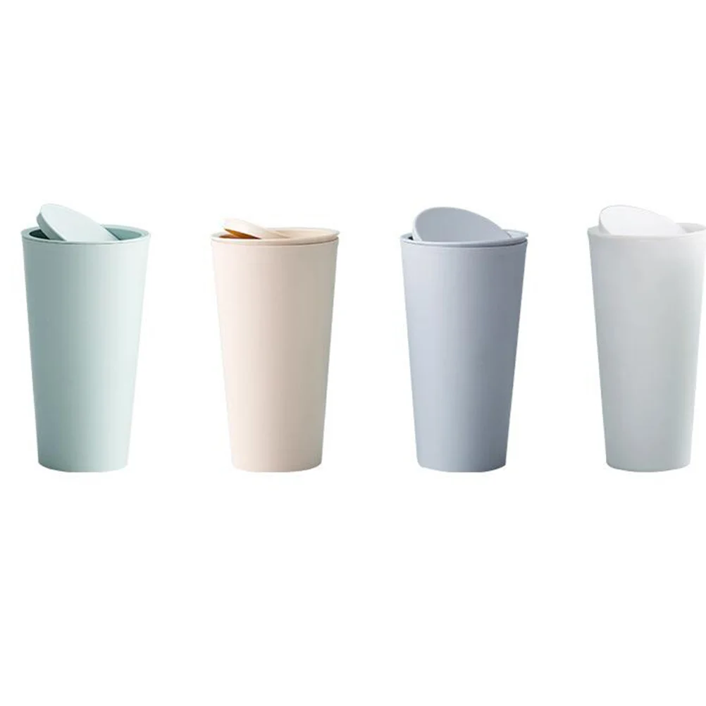 Tabletop Trash Can Trash Can Trumpet Desktops Mini Creative Covered Kitchen Living Room Interior Accessories (Green)