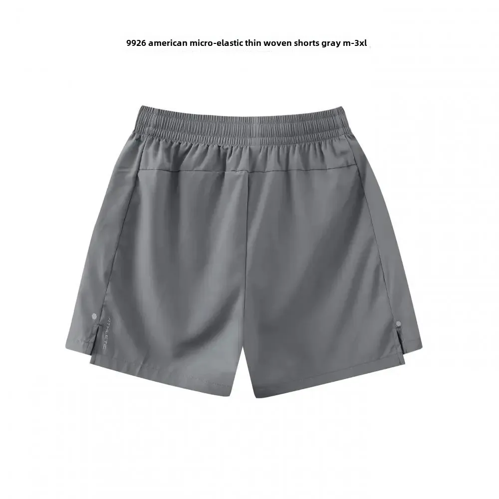 American Style Lightweight Breathable Men's Summer Training Shorts Quick Dry Three-Quarter Length Marathon Fitness Running Pants