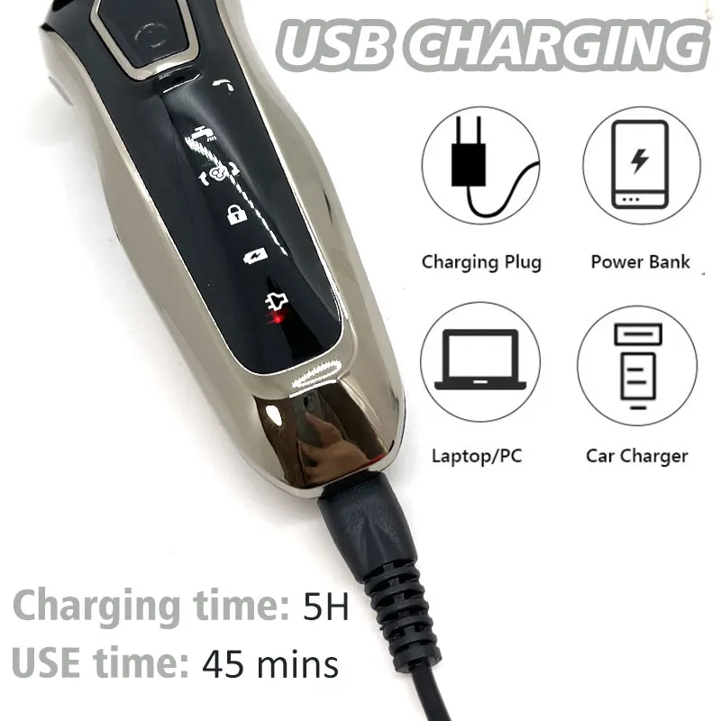 Electric Shaver Hair Trimmer Electric Razor New Electric Shaver for Men 4D Electric Beard Trimmer USB Rechargeable Professional Hair Trimmer Hair Cutter Adult Razor for Men