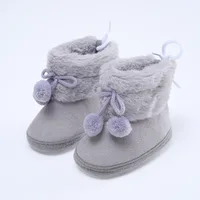 Newborn Toddler Warm Boots Winter First Walkers baby Girls Boys Shoes Soft Sole Fur Snow Booties Kids Snow Boots for 0-18M Bebe 4