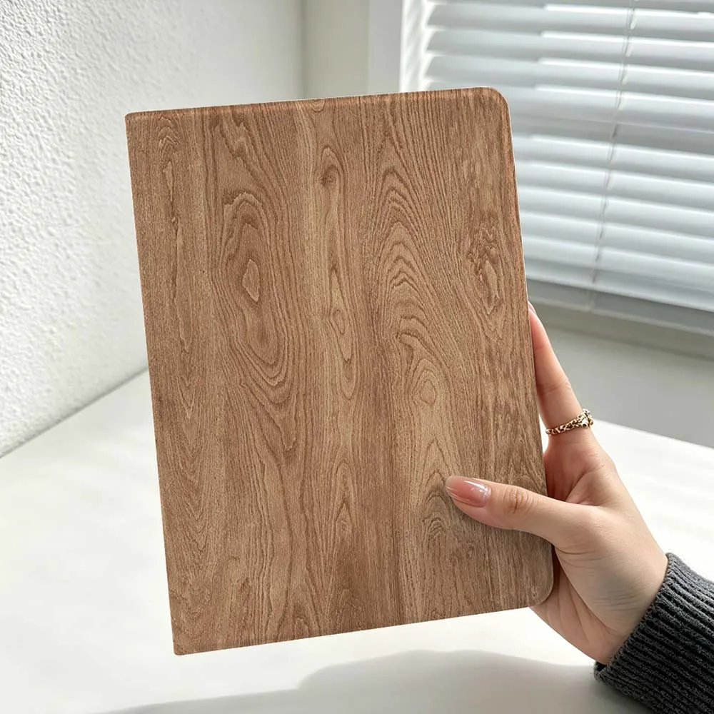 Luxurious Wood Grain Pattern Soft Tablet Case Cover