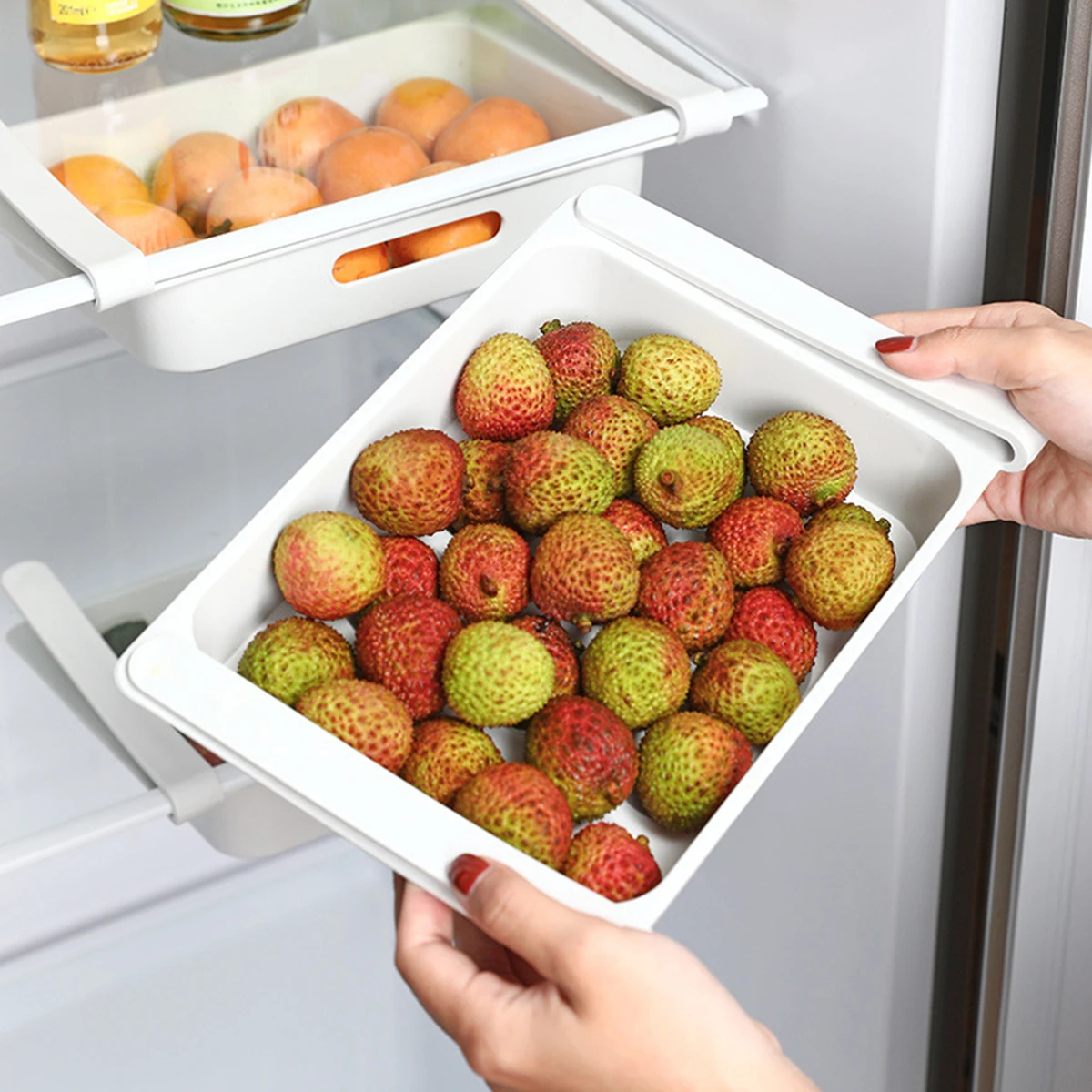 Refrigerator Egg Storage Box Refrigerator Crisper Multifunctional Food-Grade Storage Case Kitchen Storage Supplies Egg Tray