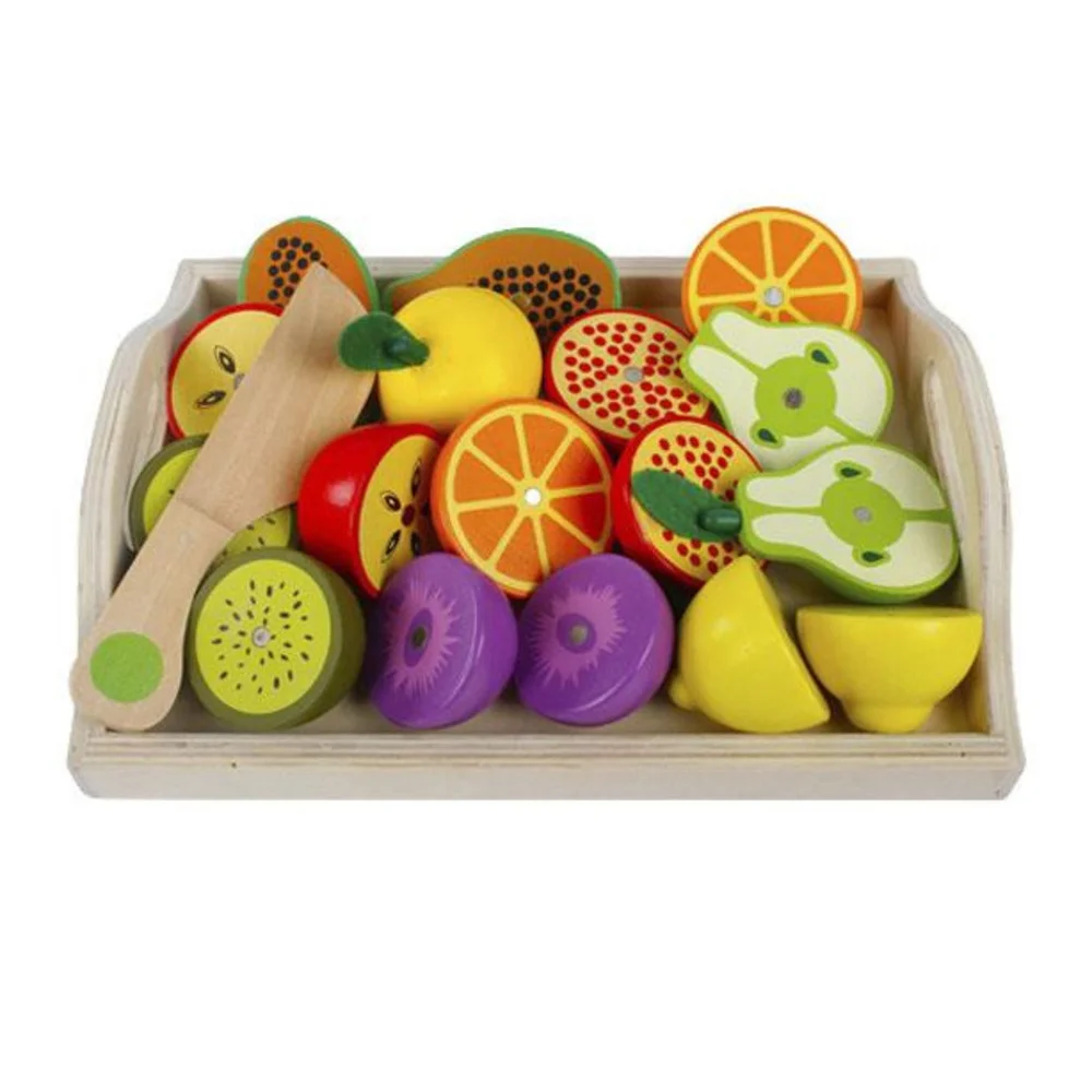 

Simulation Kitchen Pretend Toy Wooden Classic Game Montessori Educational Toy For Children Kids Gift Cutting Fruit Vegetable Set