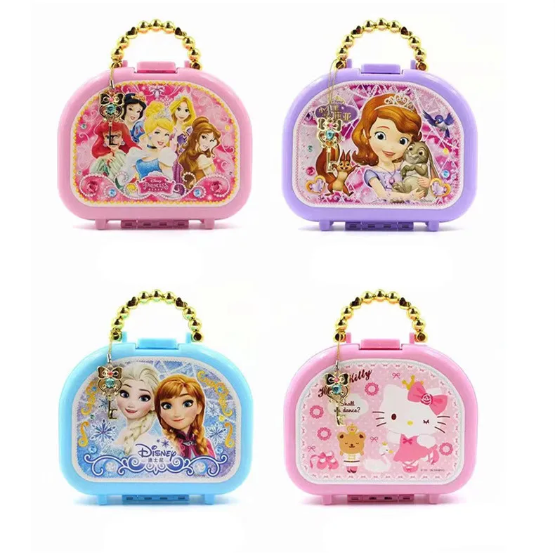 [Funny] Disney Frozen Sofia the First princess Hello Kitty Cute cartoon nail art set play house Toys Creative girl best gifts 2