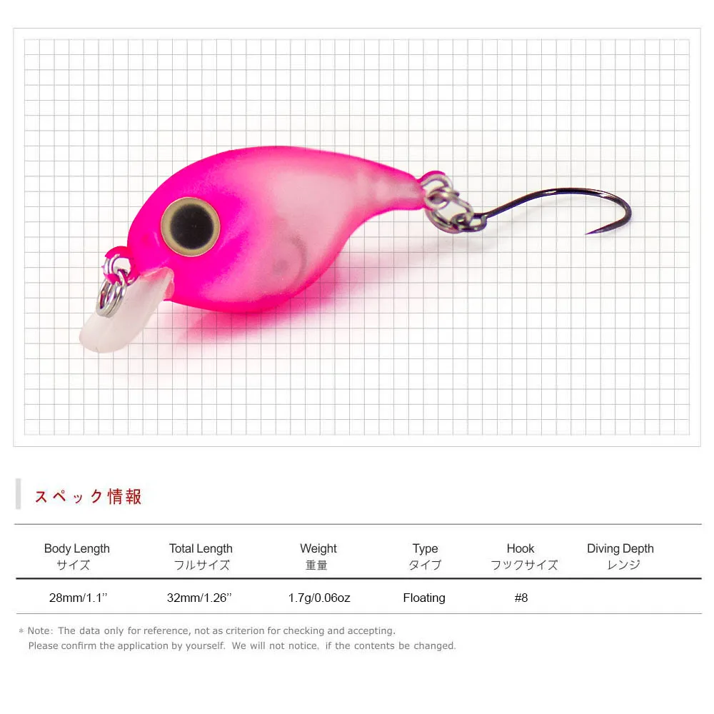 COUNTBASS 28 mm 1,7 g Wobbler aus Hartplastik, Angelwobbler, Forellenbarsch, Anglerköder – Detail 5