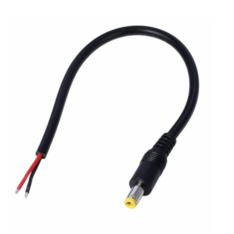 5.5MM x 2.5MM 수 플러그-베어 와이어 오픈 엔드 전원 와이어 공급 장치 수리 케이블 18 AWG 5525 커넥터 DC5525 땋은 머리