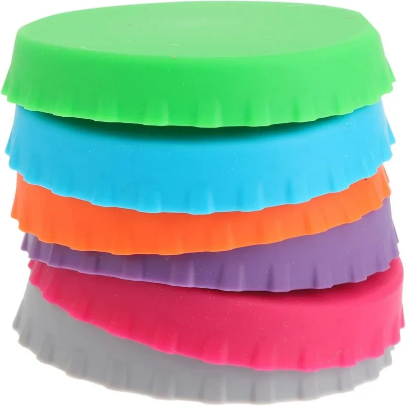 1PC Reusable Food Storage Keep Fresh Tin Cover Cans Cap Pet Can Box Cover Silicone Can Lid Hot Kitchen Supply Mould Proof Hot,soda can cover,soda can lid,beer can cover,bottle cover