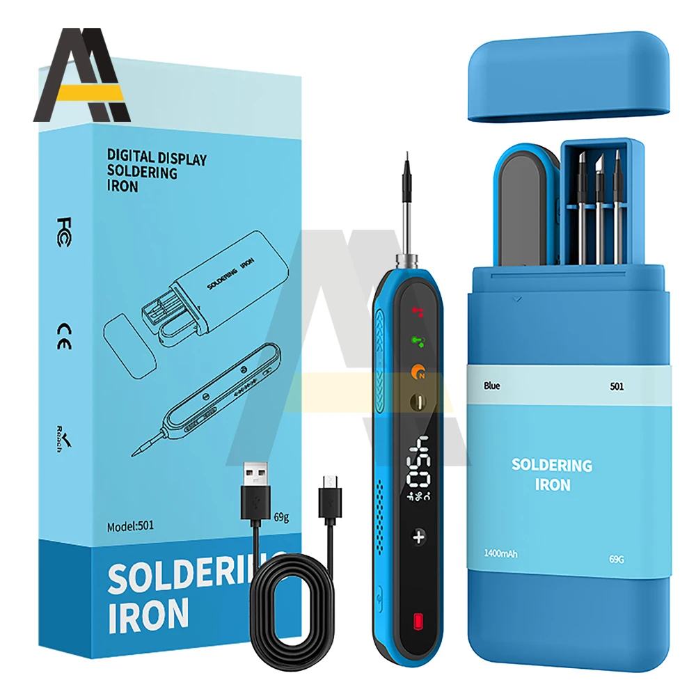 Fer à souder sans fil 80W en main, prêt pour le modélisme et l'électronique