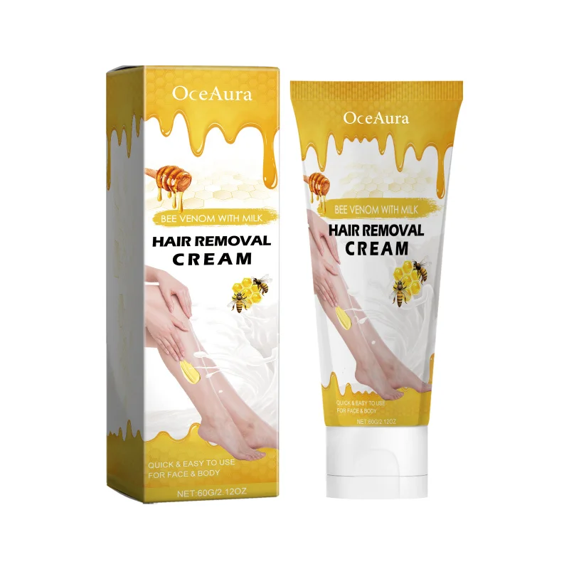 Crema depilatoria idratante al latte di veleno d'api - Delicata per corpo, ascelle, mani e gambe, nutriente per la pelle_voghion.com