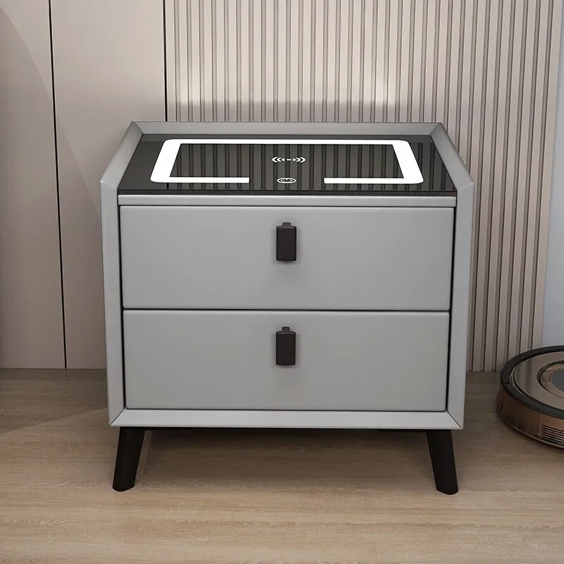 

Nordic Wood Nightstands Mobile Bedroom Modern Multifunctional Minimalist Nightstands Design Rustic Table De Chevet Furnitures