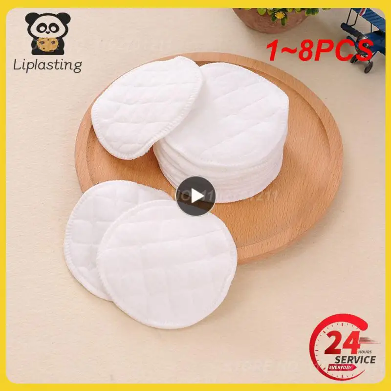 

1~8PCS Reusable Nursing Breast Pads Washable Soft Absorbent Baby Breastfeeding Breast Cotton Pads for Pregnant Women
