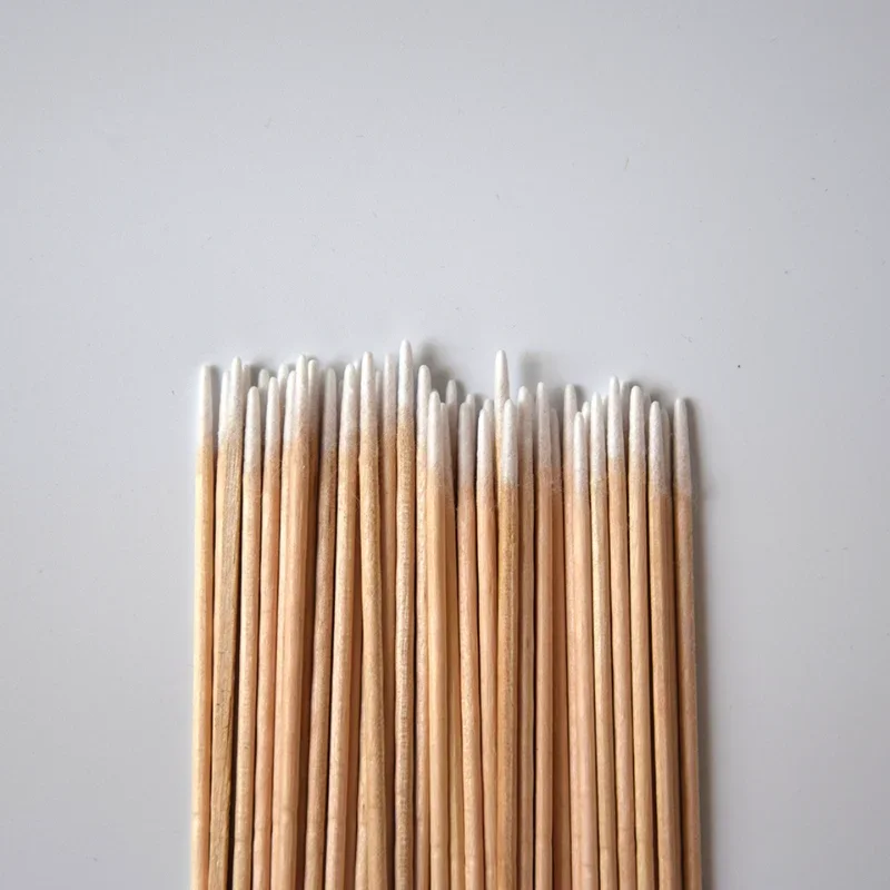 Disposable Wooden Cotton Swabs Disposable Small Pointed Cotton Swabs 10CM Pointed Wooden Single-ended Cleaning Swabs Ear Toothpicks Cosmetic Eyebrow
