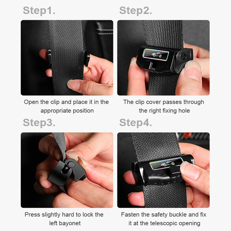 SEAMETAL Limitatore della cintura di sicurezza per auto Fibbia Tappo Regolazione della cintura di sicurezza Clip di sicurezza Limitatore antiscivolo Fibbia fissa Accessori per auto - immagine 6