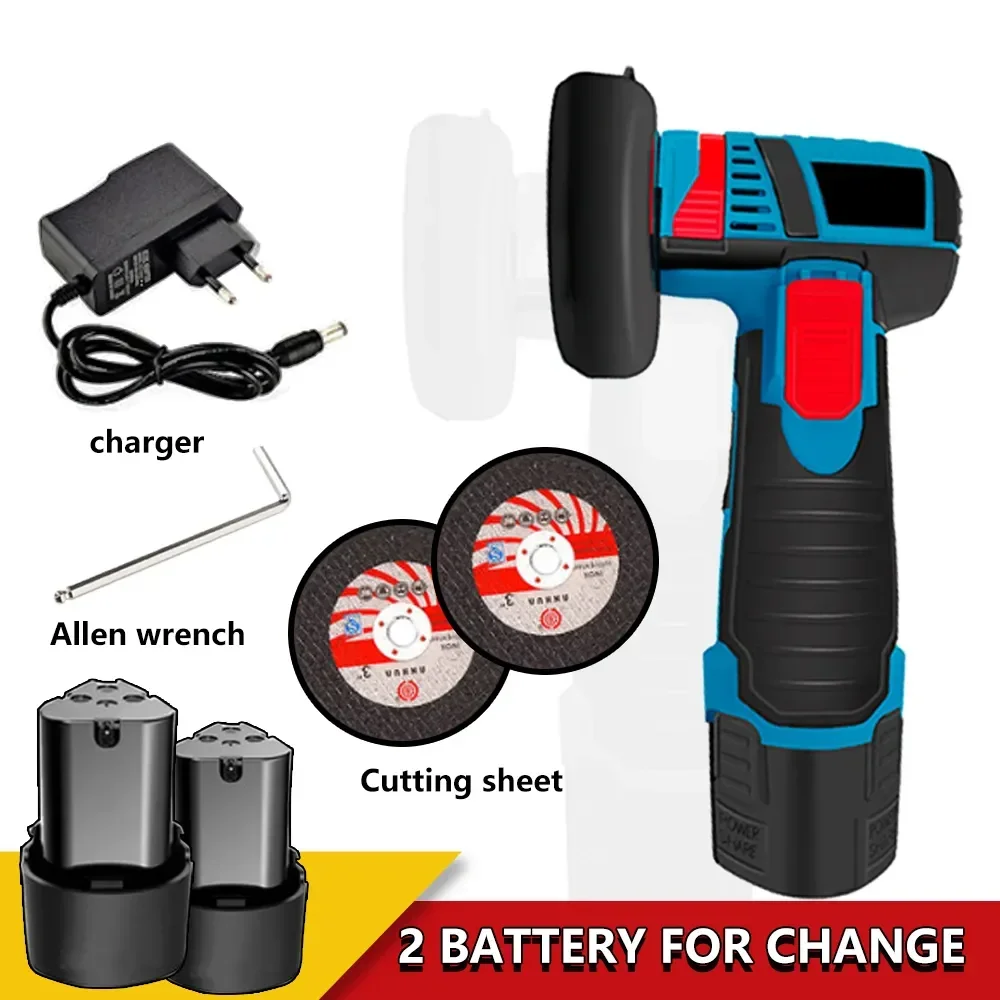12V 500W Mini Brushless Angle Grinder with Rechargeable Lithium Battery Cordless Polishing Machine Diamond Cutting Power Tool 6
