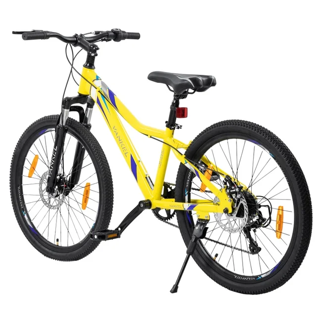 Vélo de montagne pour enfants de 24 pouces, pour les cyclistes débutants à avancés, 6 vitesses, freins à disque, siège réglable, vélo pour adolescents 1