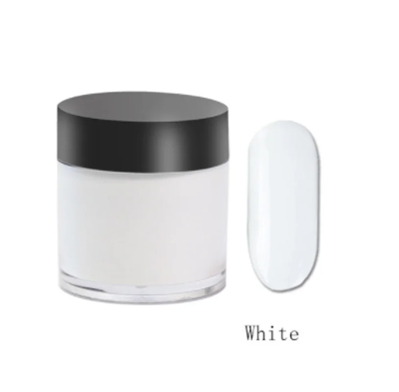 10g/Bottle 3-Base-Colors Professional Acrylic Dipping Powder Clear/White/Deep Pink Manicure DIY Convenient Nail DIPPOWDER #FA46#