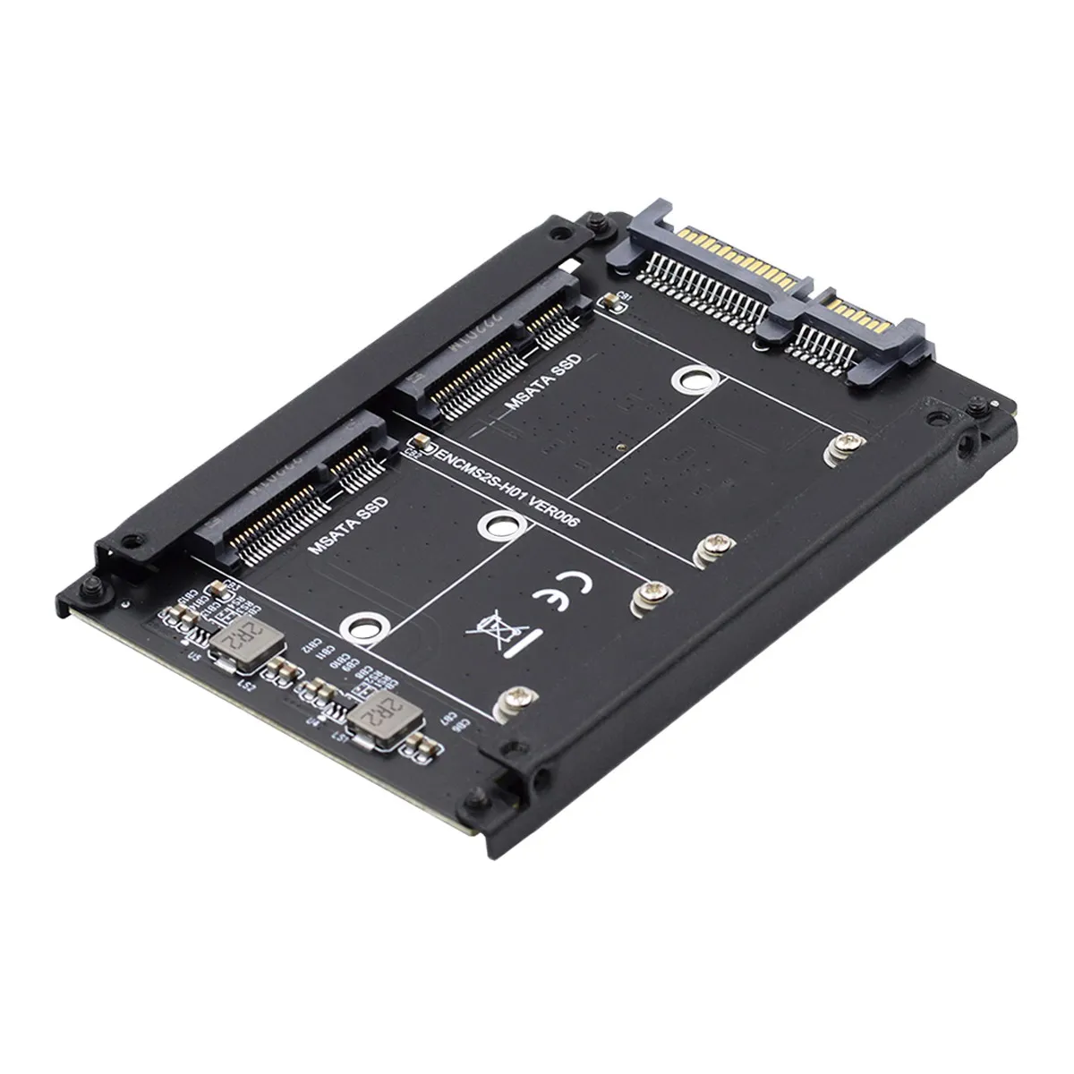 

Двойная MSATA Mini-SATA SSD карта jino Raid0 Span мост до 2,5 дюйма SATA комбинированный корпус для жесткого диска