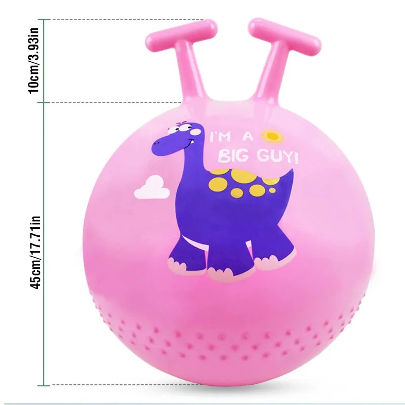 Inflatable Rubber Bouncing Ball Ride On Toy for Kids Outdoor Play