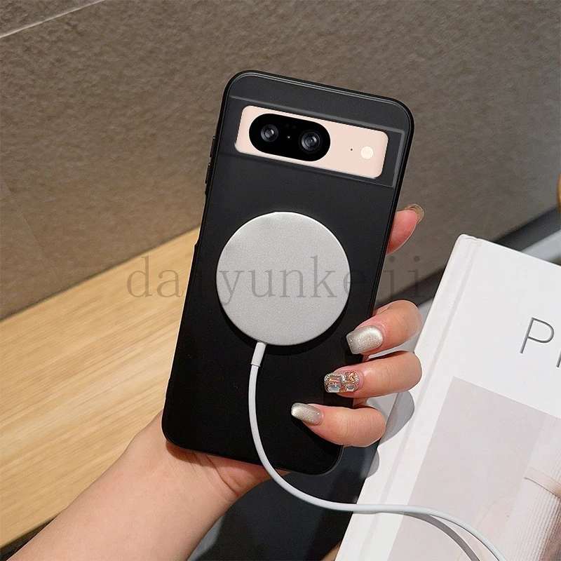 Magnetic Silicone Phone Case with Magsafe and Screen Protector