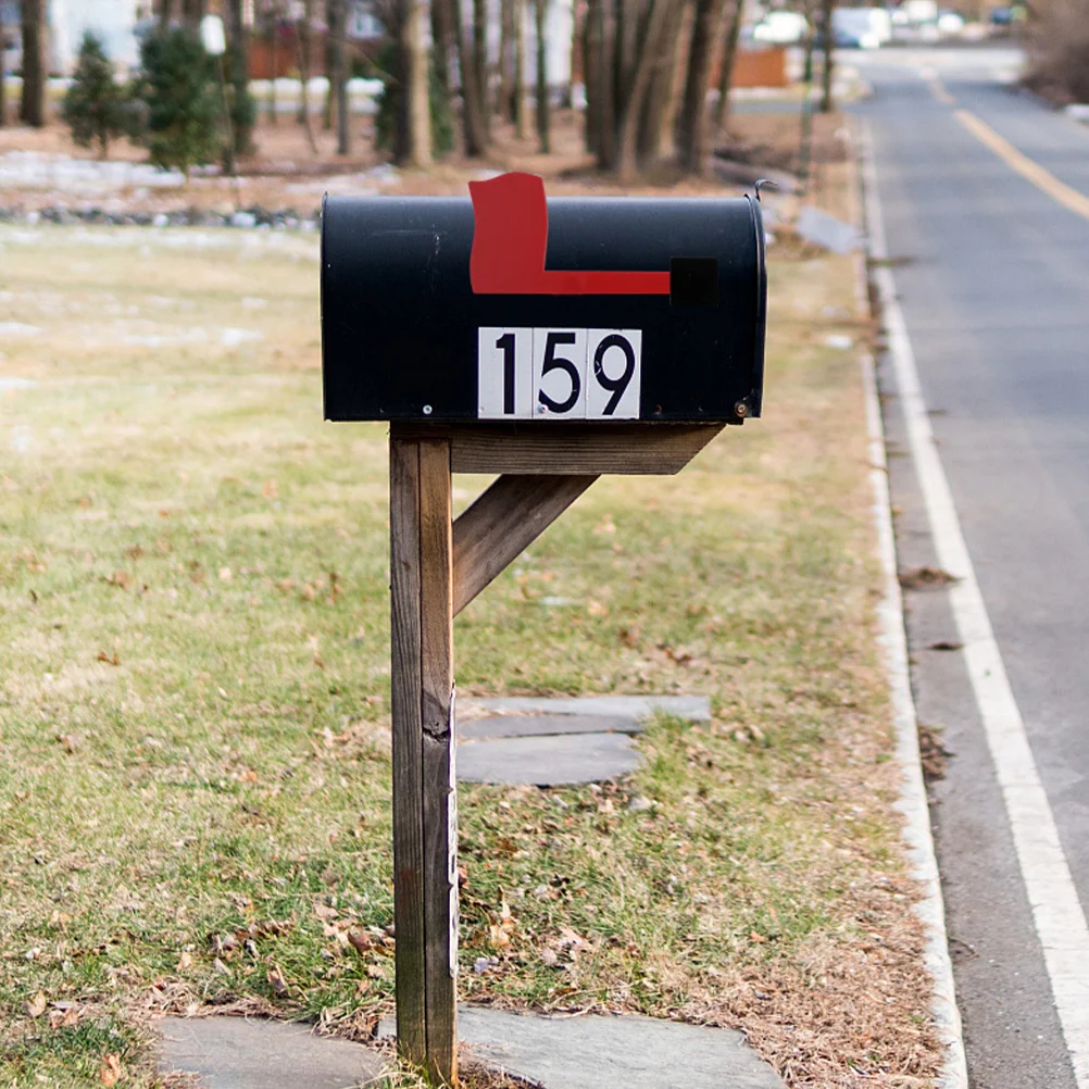 

Roadside Mailbox Flag Universal for Wood Metal Rustproof Iron Alert Postman Raised Signal Replacement Kit