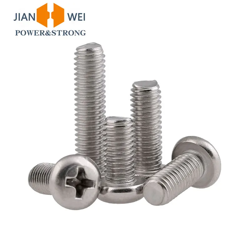 

M1M2M3M4M5M6M8 304 Stainless Steel Round Pan Head Machine Screw Phillips Pan Head Screws Mini Micro Small Phone Glasses Bolt
