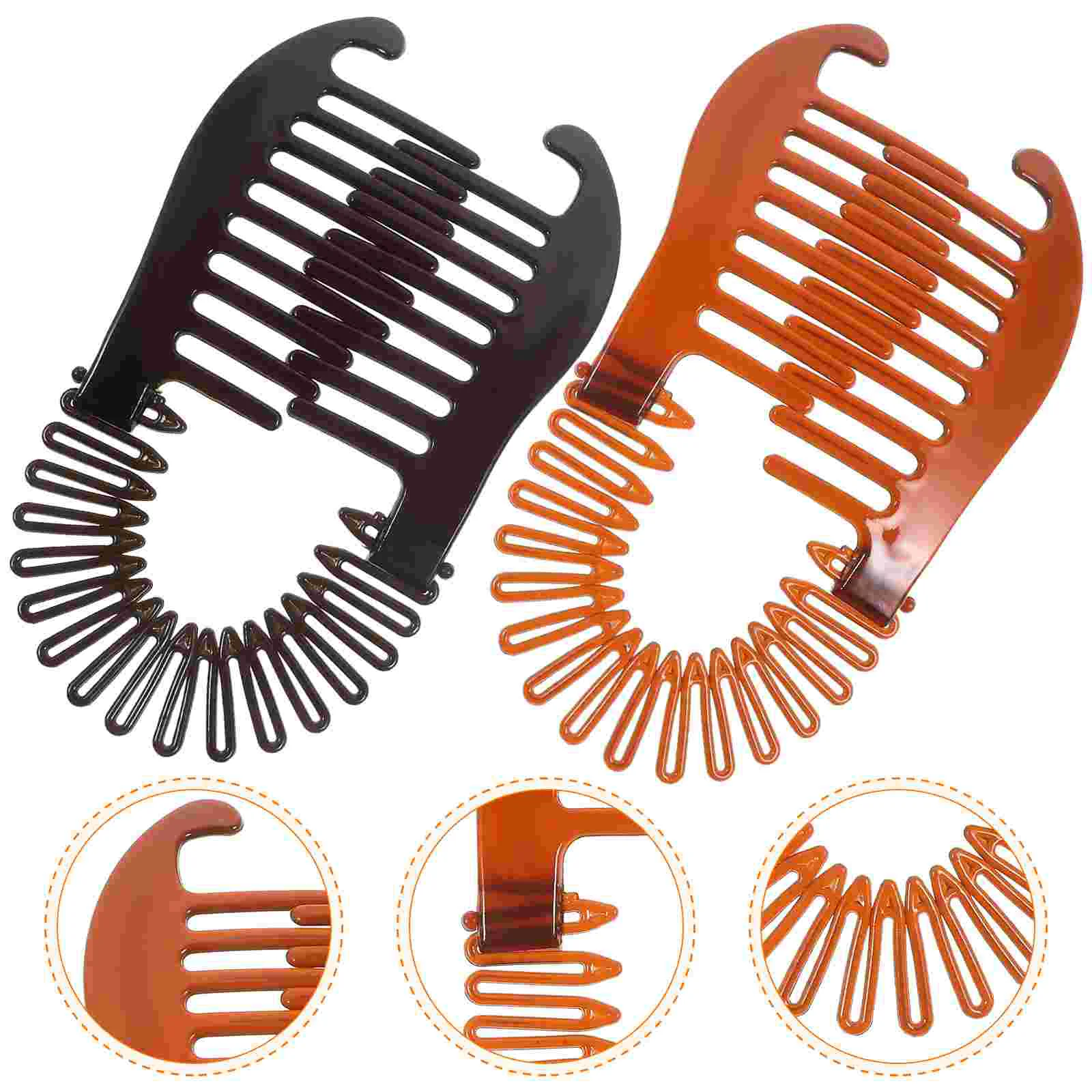 4 Pcs Banana Clips Hair Snap Women Hairpins Girl Ponytail Holder Miss Women's Creative