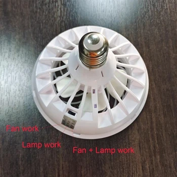 경량 휴대용 LED 램프 천장 선풍기, 홈 오피스 기숙사, 내구성 다목적 선풍기, 크리에이티브 2 인 1