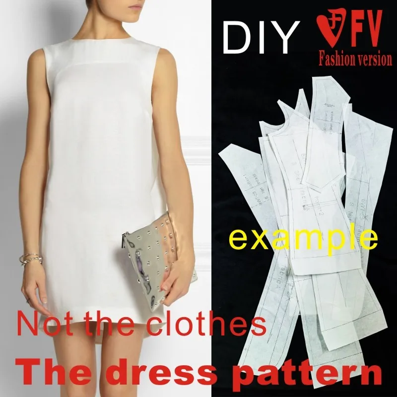 Clothing DIY The dress Dresses Sewing Pattern cutting drawing Women's Dress Sewing Template BLQ-57