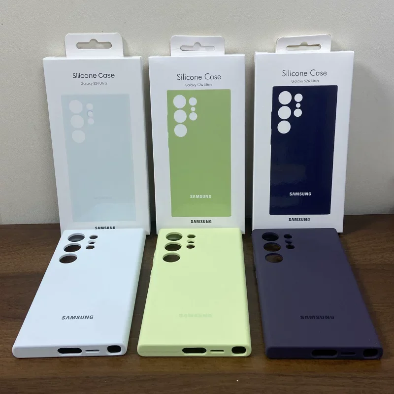 Premium Soft Silicone Case for Samsung Galaxy S24 Ultra - Full Protection Shell with Box