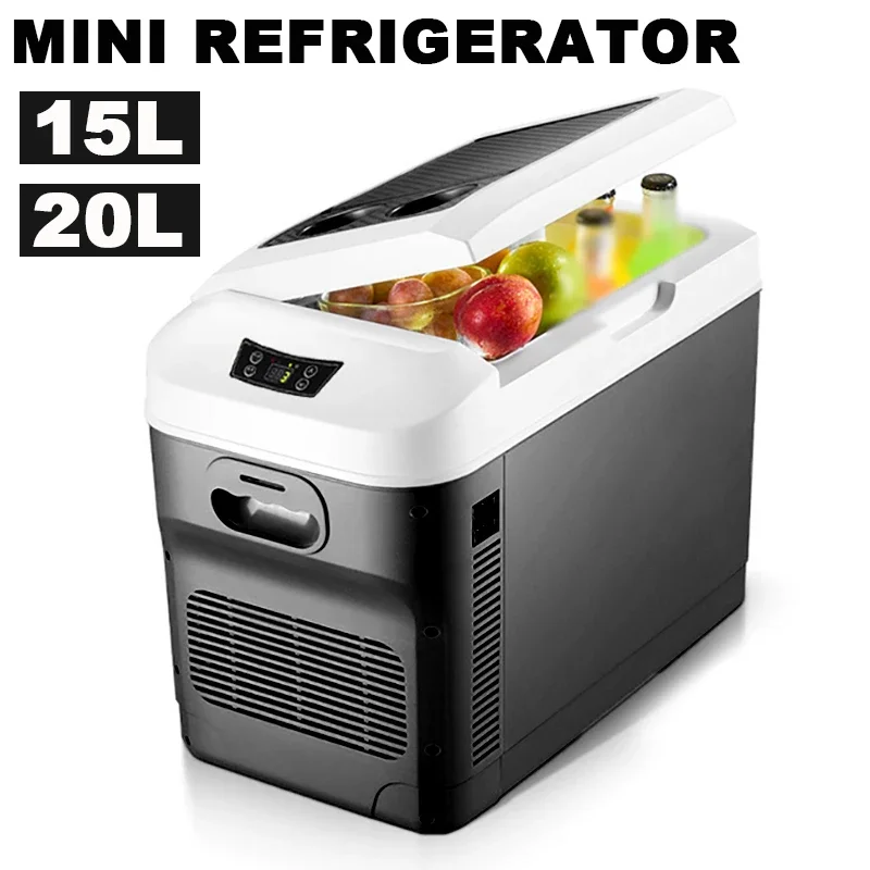 15L,20L Mini Car Refrigerator Digital Display Screen Outdoor Camping Picnics Car Refrigerator Dual Use Of Car & Home Appliance