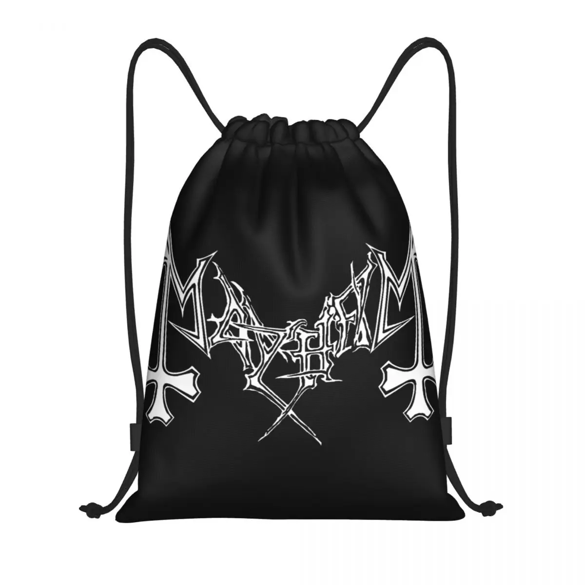 

Mayhem Norwegian Band Logo Multi-function Portable Drawstring Bags Sports Bag Book Bag For Travelling