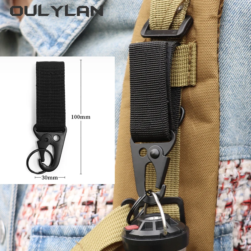 

Уличный тактический рюкзак, Пряжка для ключей, военные аксессуары, адаптер, нейлоновый плетеный ремень, крючок, спортивные походные крючки с орлом