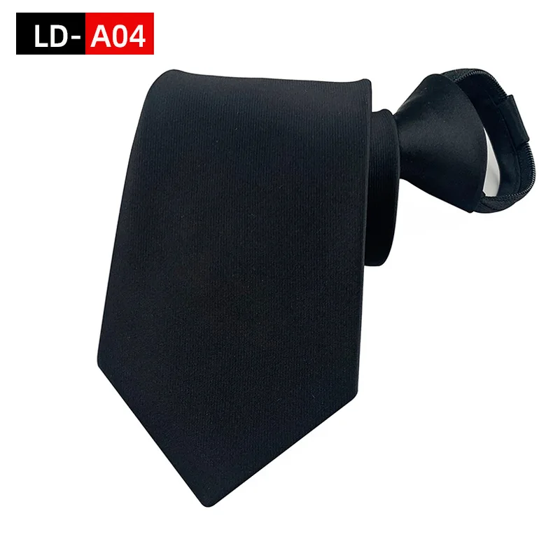 Reißverschluss-Krawatte für Herren, vorgebundene Krawatte, gestreift, 8 cm, heiß begehrter Stil, Reißverschluss-Krawatte für Herren und Damen, Hochzeit, Business, Party, Geschenk – Detail 8