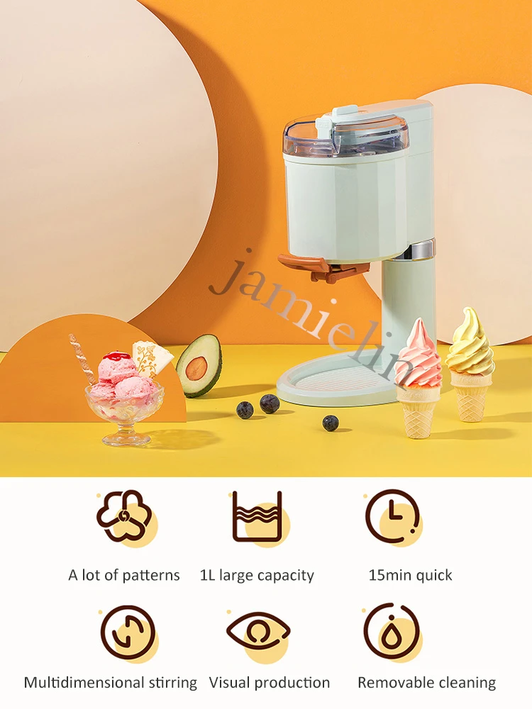 Machine Icecream Fully Automatic Mini Fruit Ice Cream Maker For Home  Electric Diy Kitchen Maquina De Sorvete For Kids - Ice Cream Makers -  AliExpress