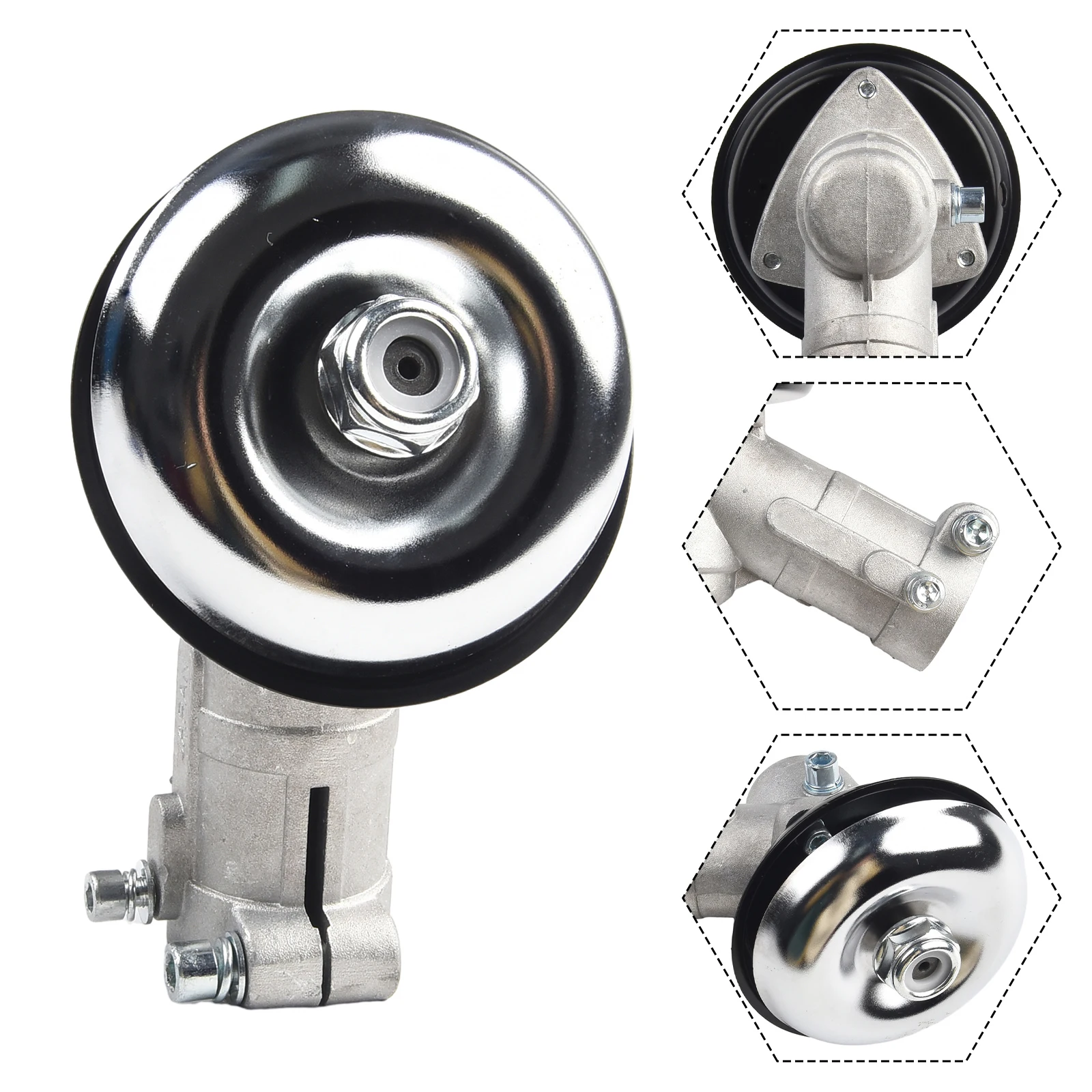 Grass Trimmer Head Aluminum Trimmer Head Trimmer Gearbox Head Strimmer Gearhead 24mm 7 Teeth Lawn Mower Trimmer Brush Cutter Strimmer Gear Head Gearbox Tools