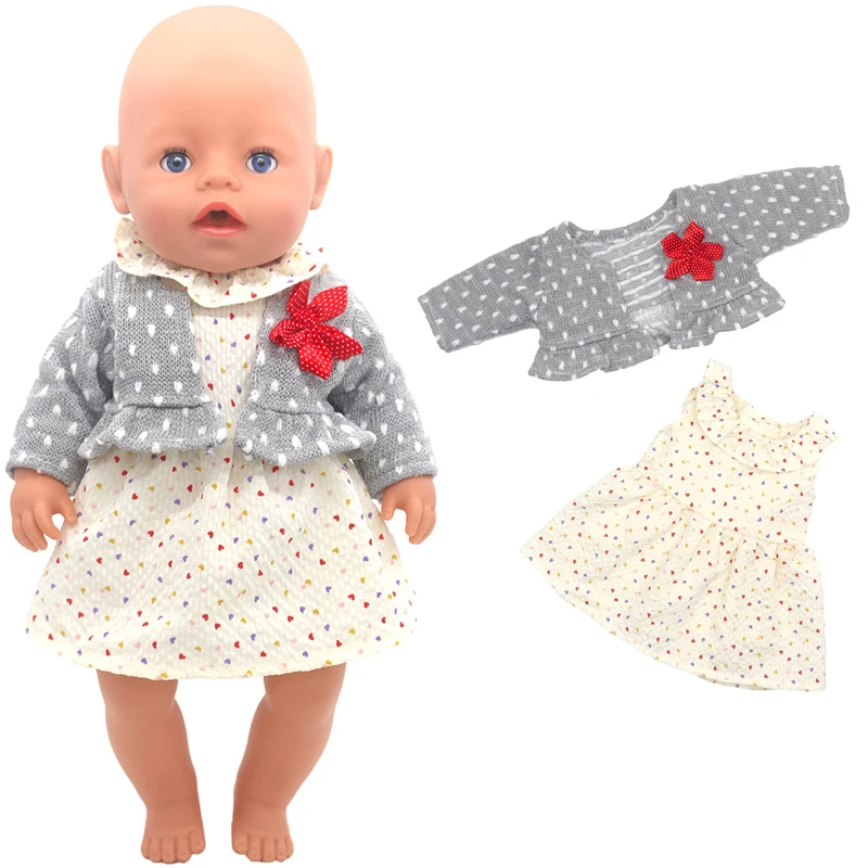 43 Cm Baby Doll Clothes Rompers for 17 Inch Baby Doll Suit Costume Set