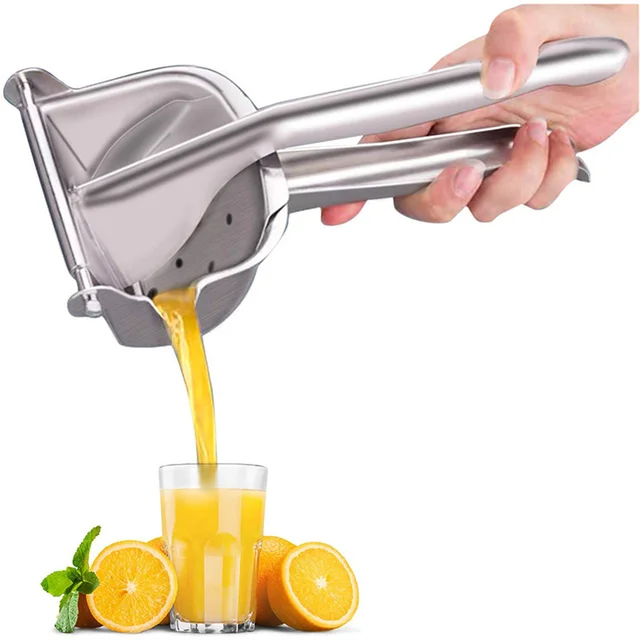 Kézi Citrompréselés Rozsdamentes Acél Hordozható Citrusfélék Friss Narancslé Kivonó Kézhez Ingyenes Citrus Squeezer Konyha Szerszám