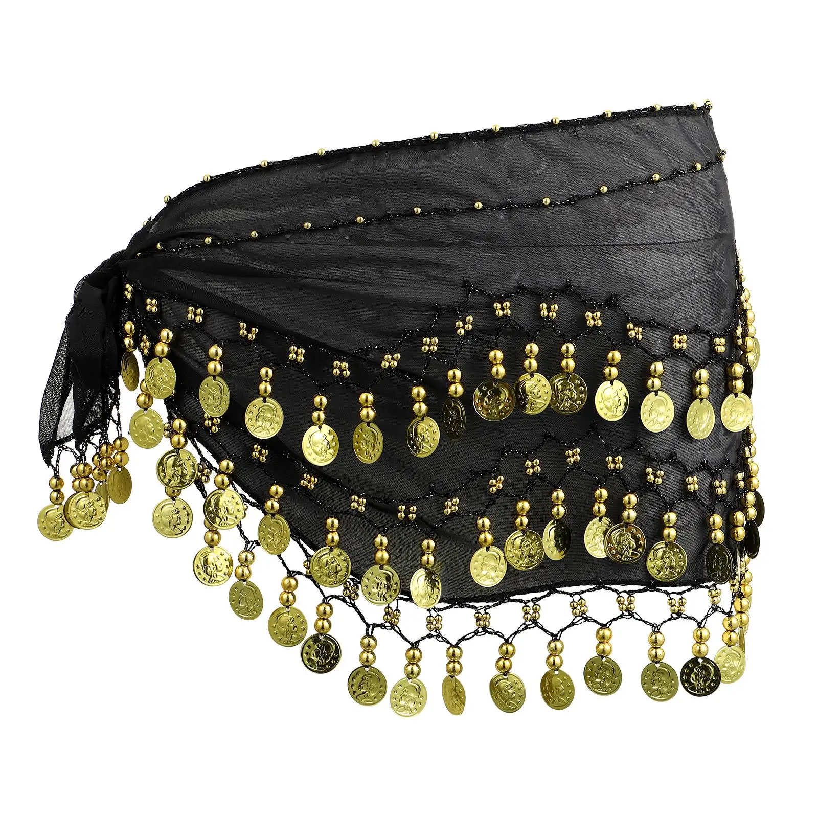 Chiffon Belly Dancer Hip Scarf 128 Firmly Seamed Sound Ideal for Dancing Classes Halloween Costume Parties