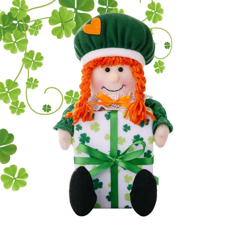 

Мягкая Зеленая кукла Leprechaun St, праздничное украшение, забавное домашнее украшение 10,62 дюйма для игровых комнат