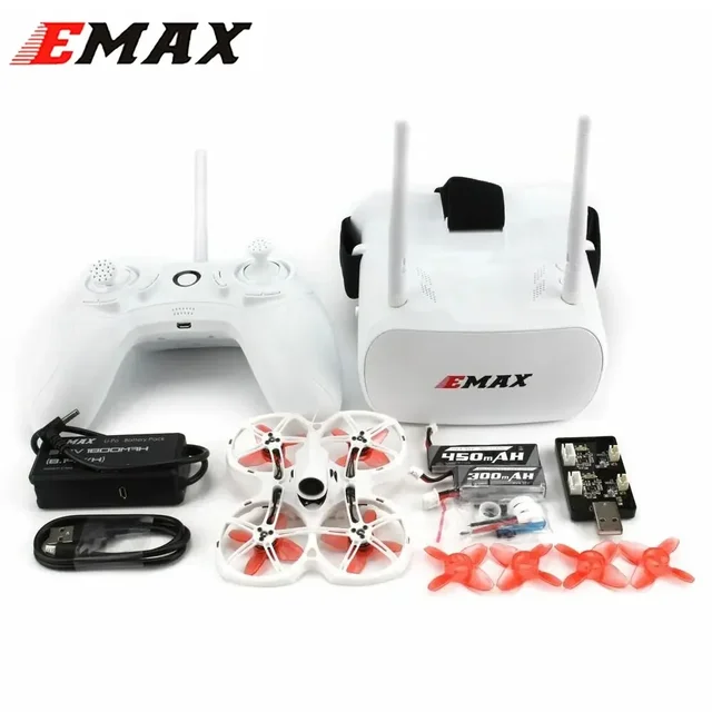 HawkSpeed EMAX Tinyhawk II 75mm 1-2S Whoop FPV Racing Drone RTF FrSky D8 Runcam Nano2 Cam 25/100/200mw VTX 5A Blheli_S ESC 5