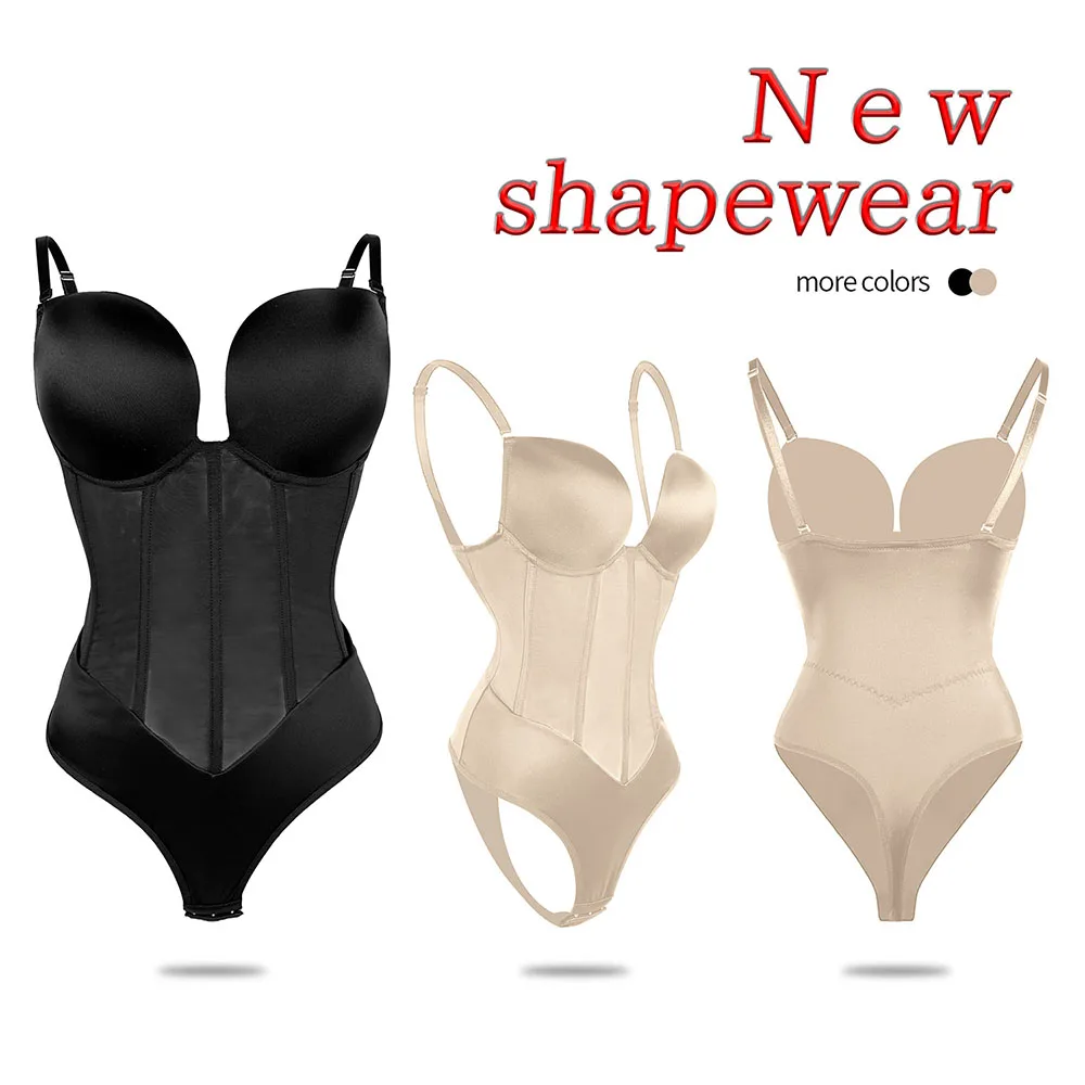 

Women Body Shapewear Suspender One-piece Body Shaper Ladies Sexy Lingerie Underwear Hips Abdomen Corset Summer Thin Shapewear